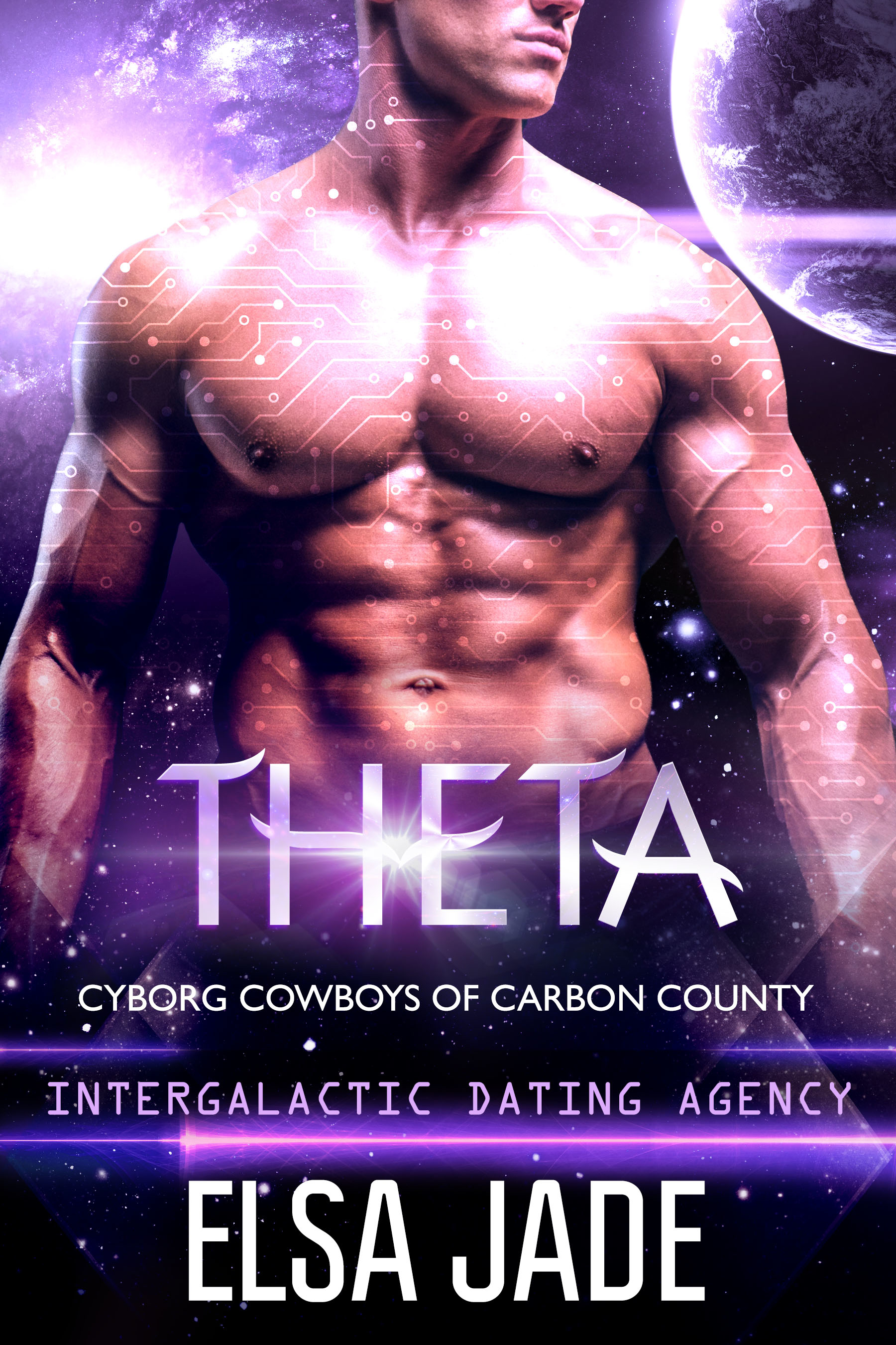 THETA: Cyborg Cowboys of Carbon County by Elsa Jade science fiction romance